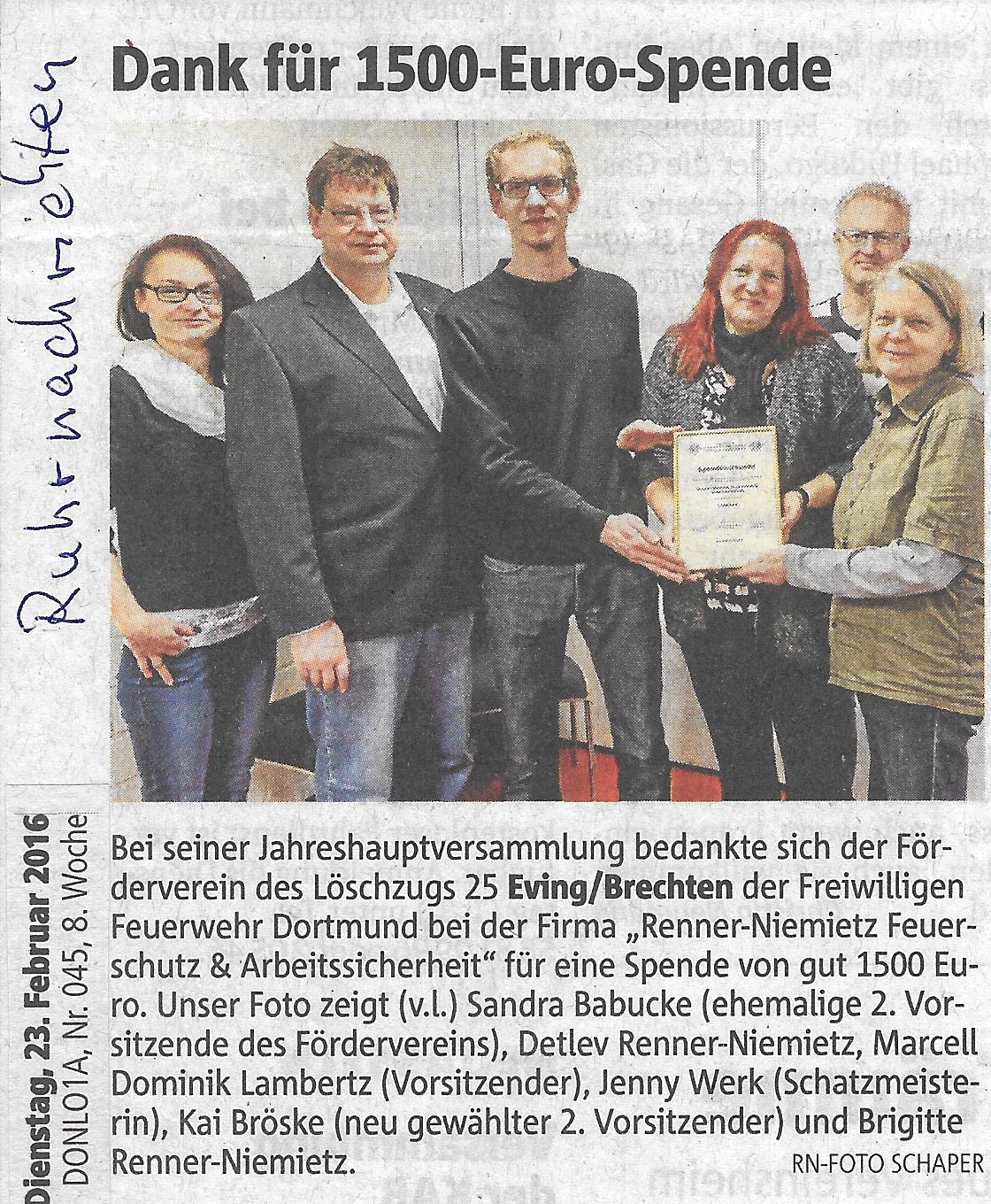 Zeitungsartikel Ruhrnachrichten